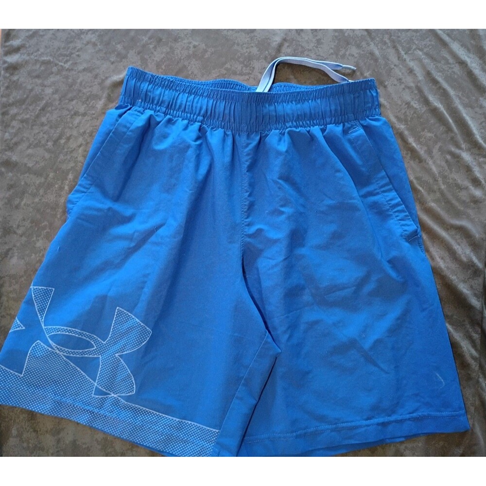 Under Armour Men's Blue Gym & Training Athletic Shorts Loose Fit Drawstring M